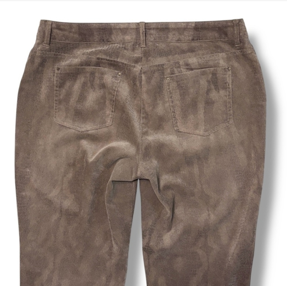 Chico’s Brown Python Print Corduroy Pants Size 2.… - image 5